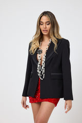 Blazer nero smoking FEDERICA BI