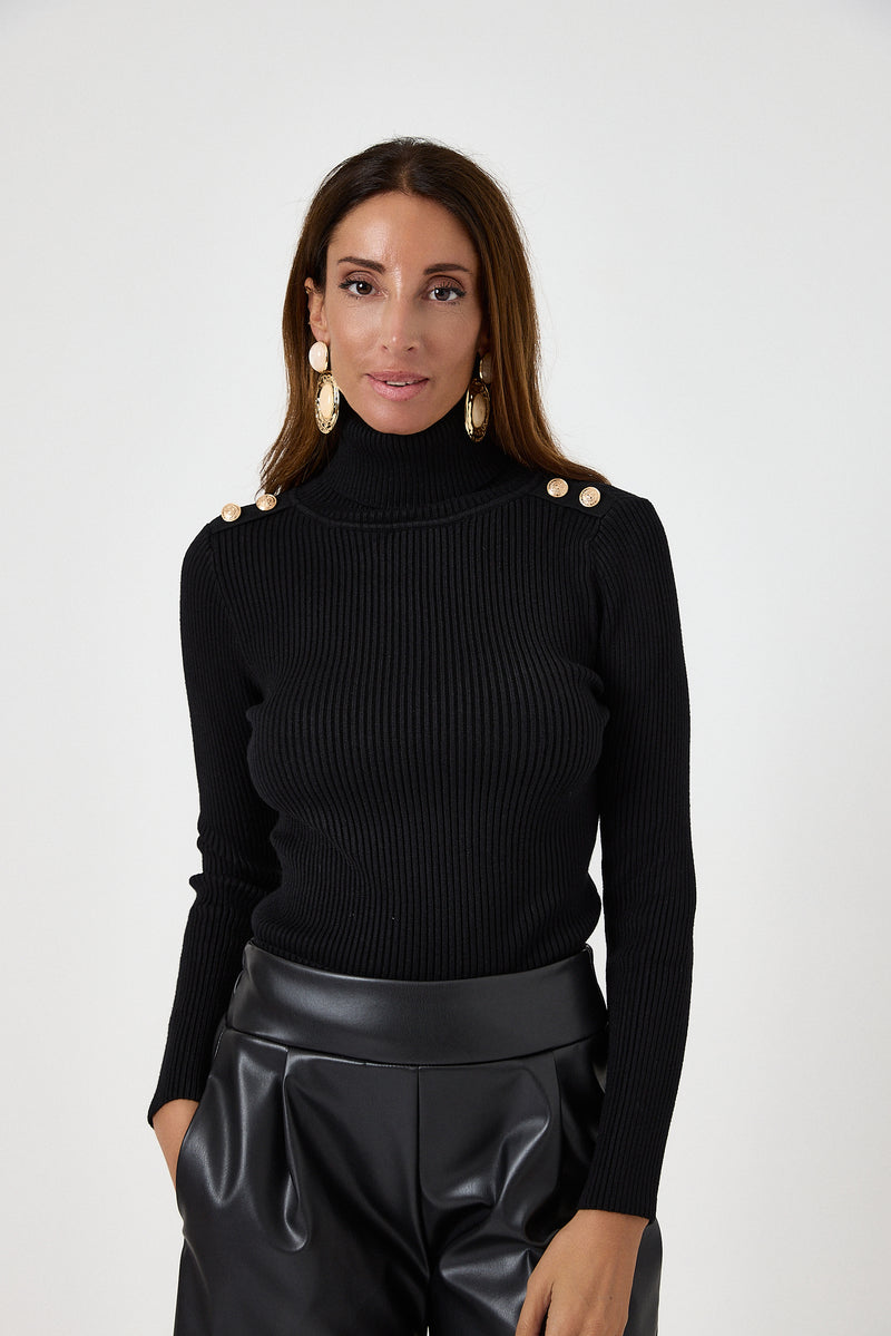 Maglia bottoni oro FEDERICA BI ( vari colori )