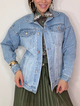 Giacca in denim e cristalli FEDERICA BI