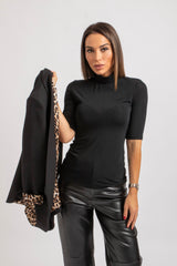 Maglia nera misto cachemire FEDERICA BI