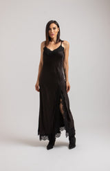 Abito FEDERICA BI slip dress in viscosa e pizzo