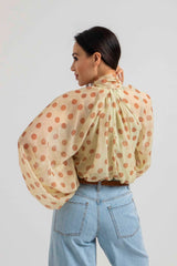 Camicia in chiffon pois FEDERICA BI (piu’ colori)