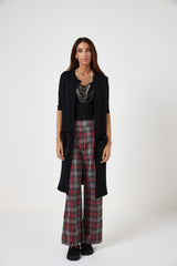 Pantalone tartan grigio FEDERICA BI