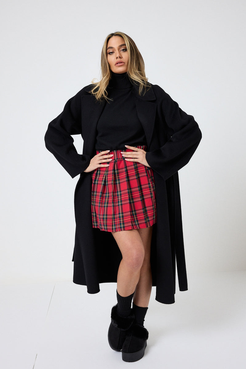 Gonna tartan rossa FEDERICA BI