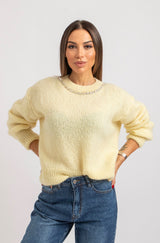 Maglione con colletto gioiello FEDERICA BI (due colori)