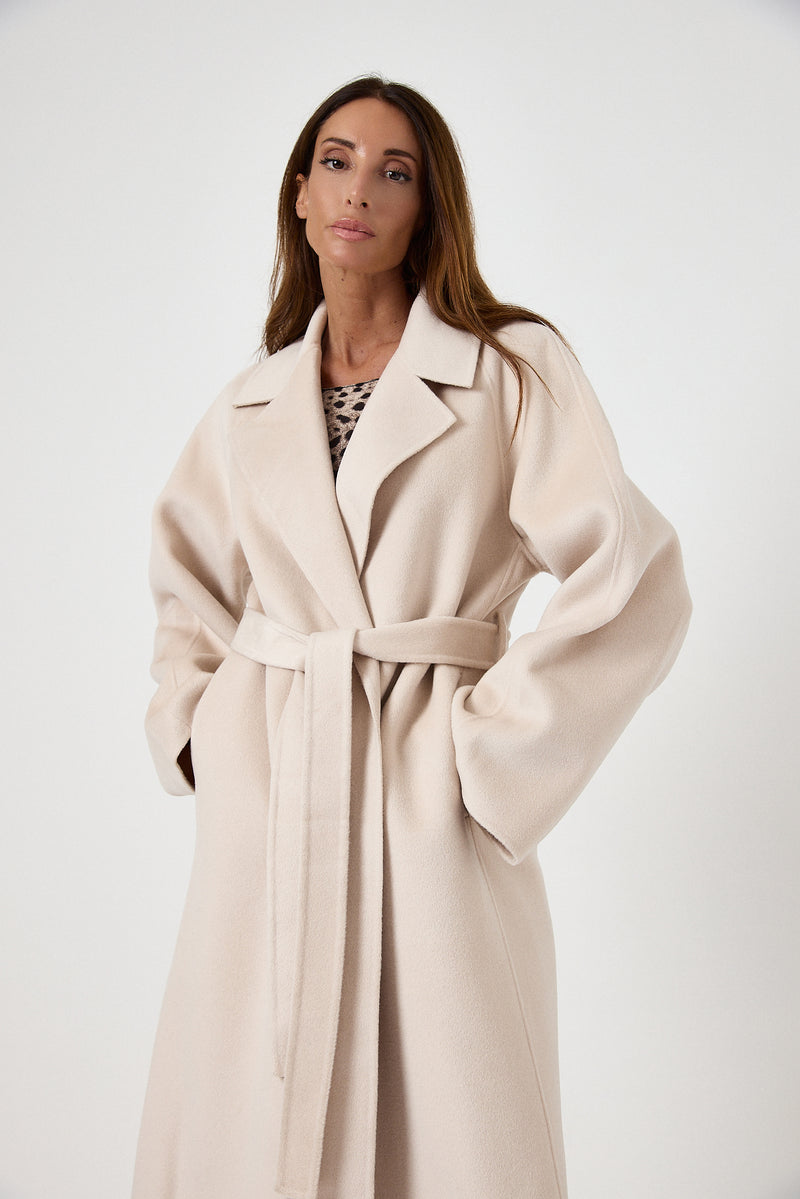 Cappotto beige cachemire e lana FEDERICA BI
