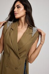 Gilet con spille gioiello FEDERICA BI