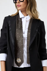 Cravatta in seta moro FEDERICA BI