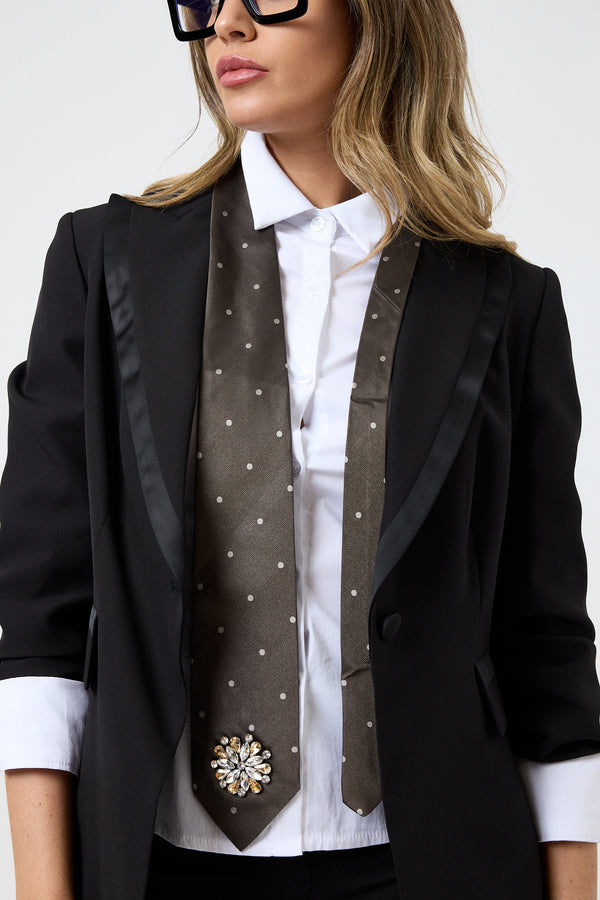 Cravatta in seta moro FEDERICA BI