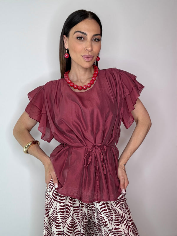 Camicia volant FEDERICA BI ( vari colori )