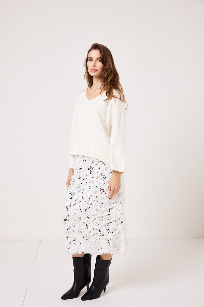 Maglia scollo V FEDERICA BI ( vari colori )