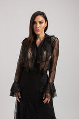 Camicia nera in pizzo FEDERICA BI