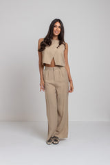 Tailleur beige bottoni FEDERICA BI