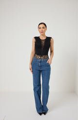 Body nero in pizzo nero FEDERICA BI