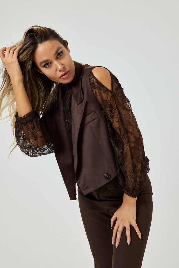 Gilet moro in ecosuede FEDERICA BI