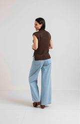 Gilet in maglia treccia FEDERICA BI (piu’ colori)