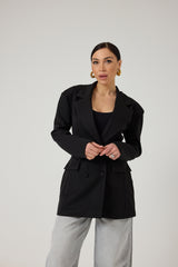 Blazer nero over FEDERICA BI