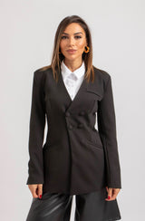 Blazer nero doppiopetto FEDERICA BI