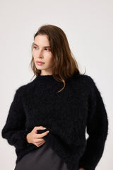 Maglione nero kid mohair FEDERICA BI