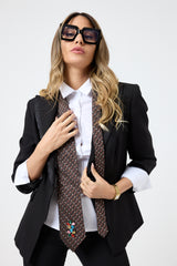 Cravatta in seta moro FEDERICA BI