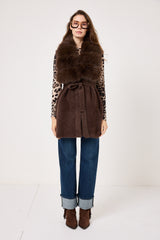 Gilet in ciniglia ed ecopelliccia FEDERICA BI