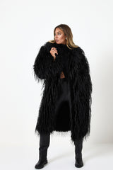 Ecopelliccia nera FEDERICA BI