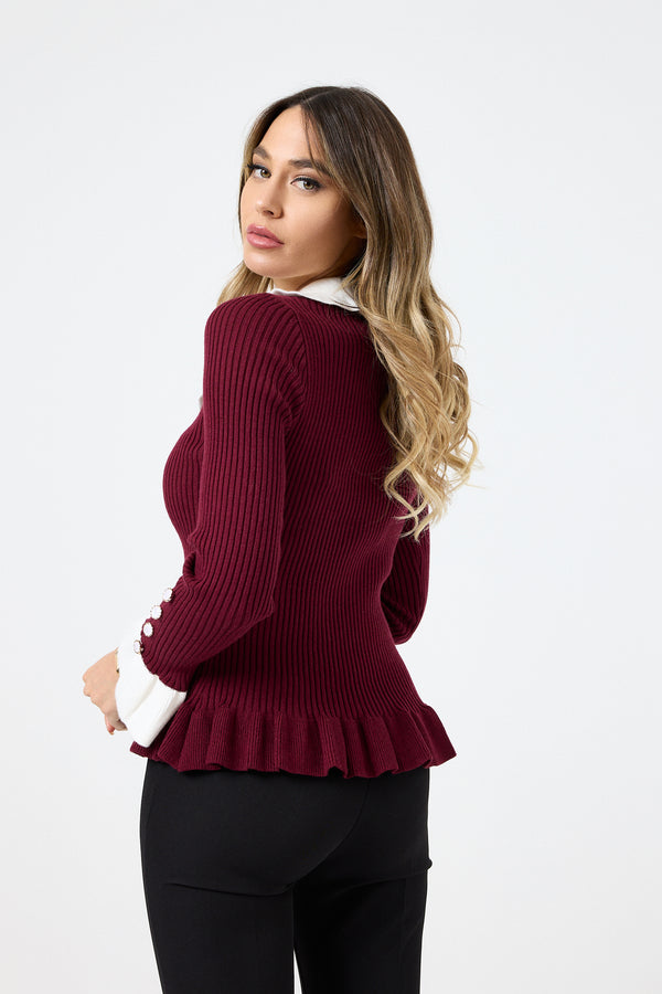 Maglia colletto FEDERICA BI ( più colori )