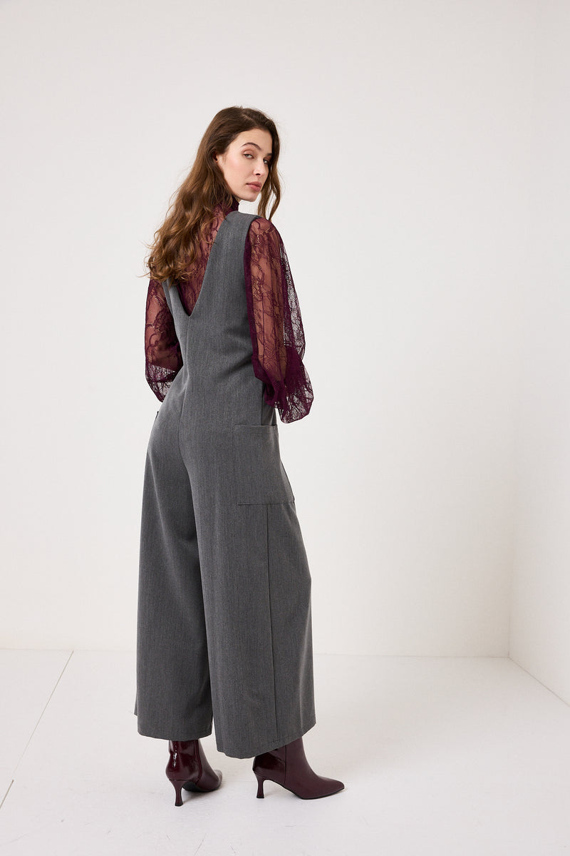 Tuta intera grigio mélange FEDERICA BI