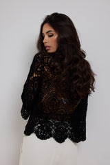 Maglia crochet traforata FEDERICA BI (più colori)