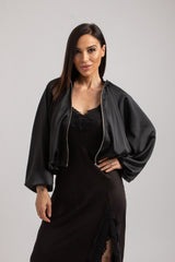 Giacchina FEDERICA BI in raso nero