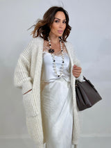 Cardigan bianco latte BEATRICE