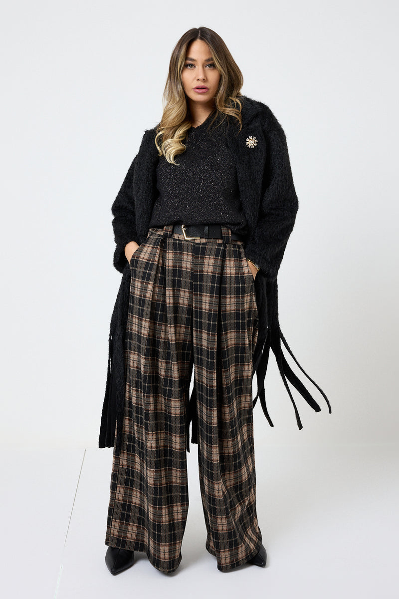 Cappotto lungo con frange FEDERICA BI ( due colori )