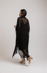 Kimono lungo nero FEDERICA BI