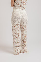 Pantalone bianco crochet FEDERICA BI