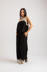 Completo nero top e pantalone FEDERICA BI