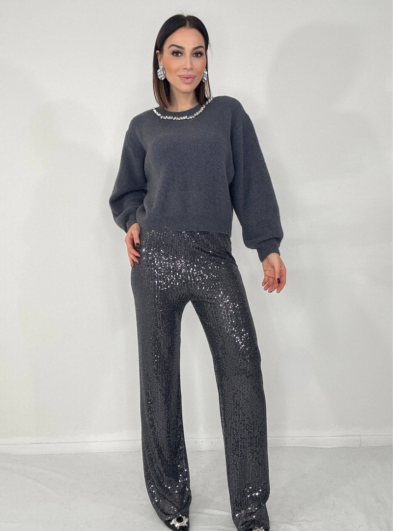 Pantalone in paillettes FEDERICA BI