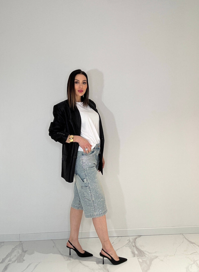 Denim azzurro cristalli FEDERICA BI