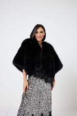 Ecopelliccia nera FEDERICA BI