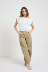 Gilet bianco traforato FEDERICA BI