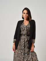 Abito in chiffon animalier micro FEDERICA BI