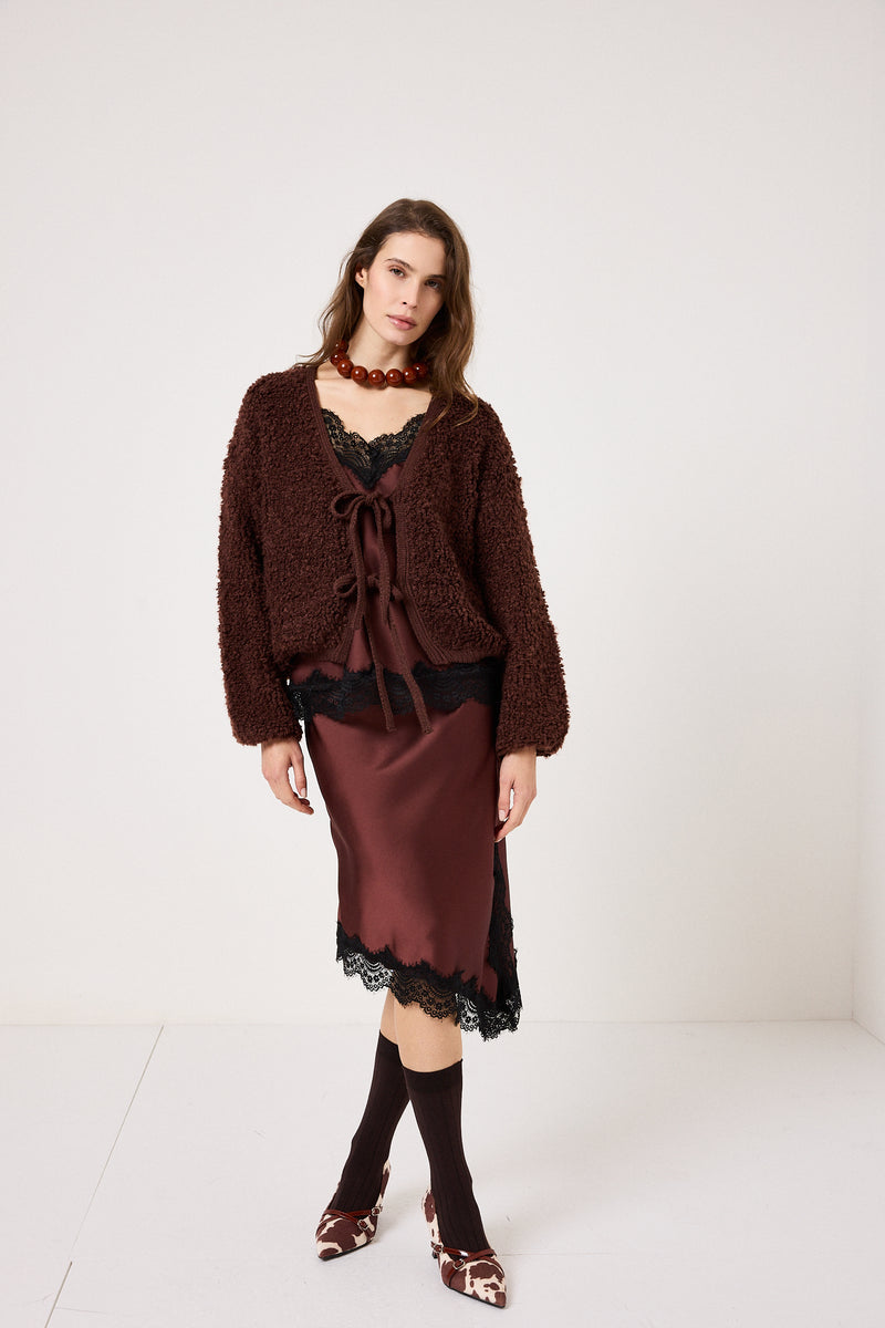 Cardigan glacé ricciolino FEDERICA BI