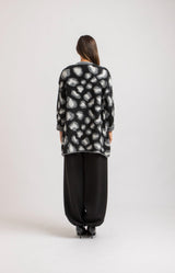 Cardigan animalier grigio FEDERICA BI