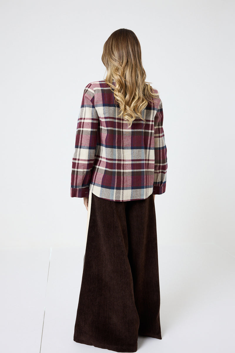 Camicia felpata con cravatta FEDERICA BI