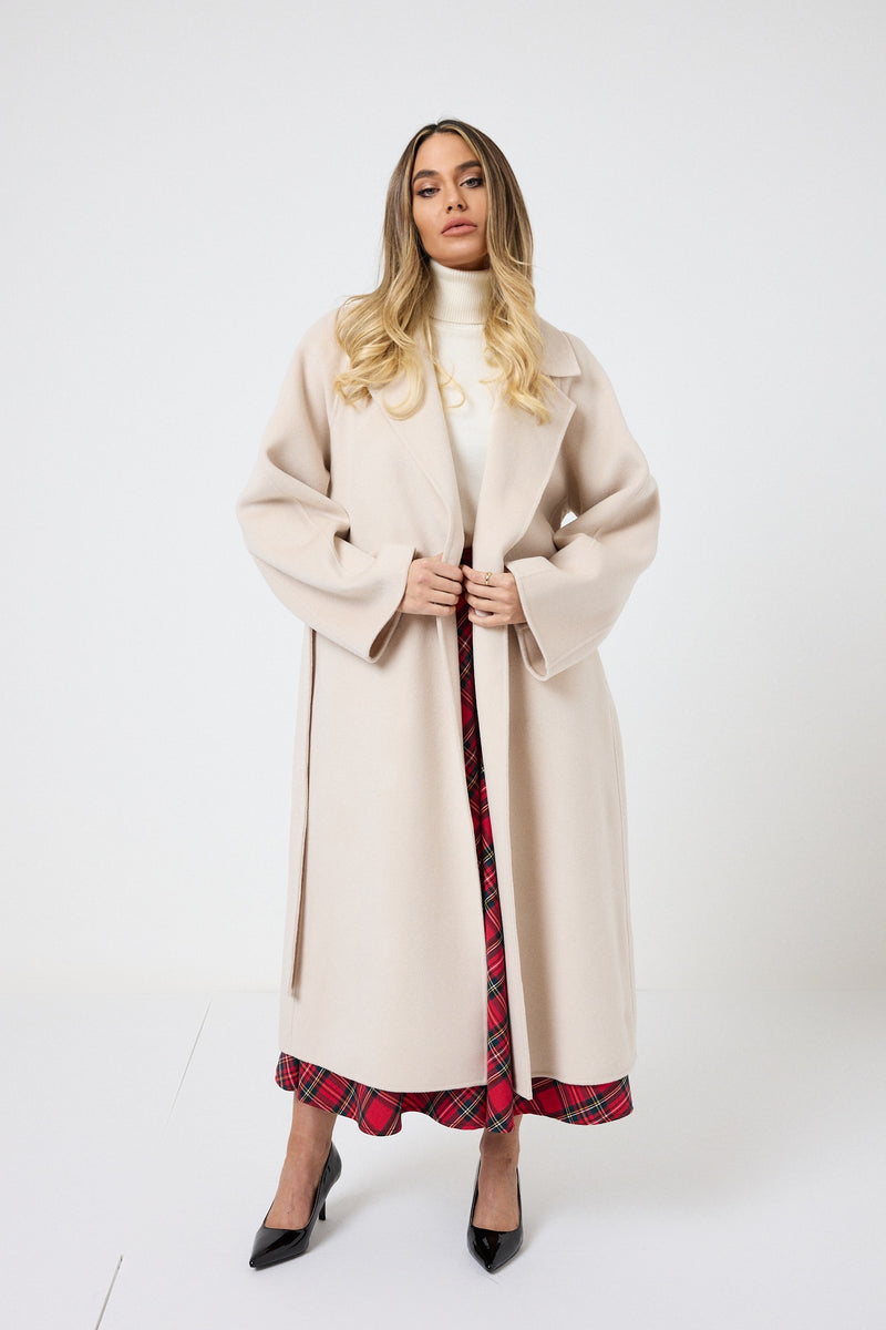 Cappotto beige cachemire e lana FEDERICA BI