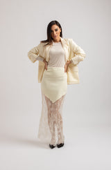 Gonna tricot e pizzo chantilly FEDERICA BI