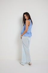 Pantalone riga azzurra FEDERICA BI