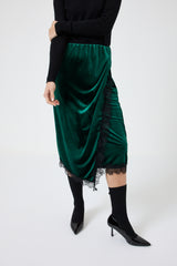 Gonna in velluto e pizzo FEDERICA BI ( più colori )