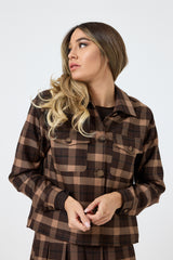 Giacca tartan marrone FEDERICA BI
