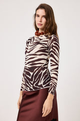 Maglia misto cachemire zebrata FEDERICA BI