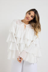 Camicia bianca volant FEDERICA BI